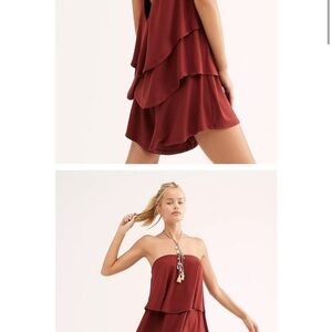 Free people-strapless top and shorts